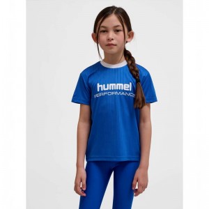 Hummel Jr Fast Loose S/S T-shirts Kinderen Blauw | 118682-029