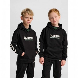 Hummel Jr Logo Hoodie Kinderen Zwart | 660181-846