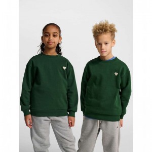 Hummel Jr Loose Crewneck Bee Sweatshirts Kinderen Groen | 035357-023