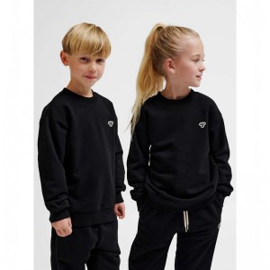 Hummel Jr Loose Crewneck Bee T-shirts Kinderen Zwart | 026679-748