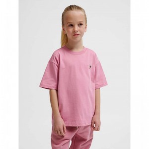 Hummel Jr Loose S/S Bee T-shirts Kinderen Roze | 655968-286