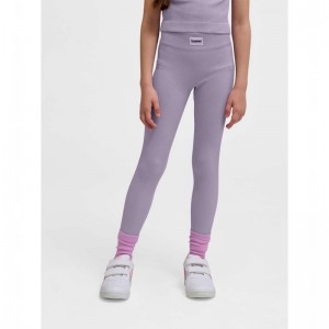 Hummel Jr Seamless Rib Mw Hardloopbroek Kinderen Lavendel | 330737-978
