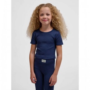 Hummel Jr Seamless Rib S/S T-shirts Kinderen Zwart | 000235-328