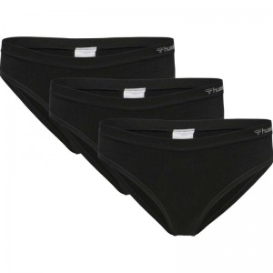 Hummel Juno 3 Pack Seamless String Dames Zwart | 107037-067
