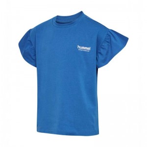 Hummel Kasandra S/S T-shirts Kinderen Blauw | 293129-933