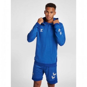 Hummel Lead Poly Hoodie Heren Blauw | 384946-180