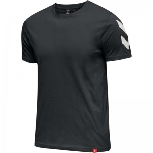 Hummel Legacy Chevron Plus T-shirts Heren Zwart | 772224-327