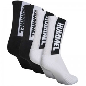 Hummel Legacy Core 4-packs Mix Sokken Heren Wit | 546442-194