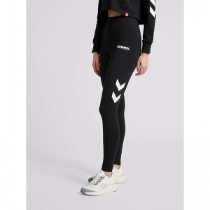 Hummel Legacy High Waist Hardloopbroek Dames Zwart | 594651-327