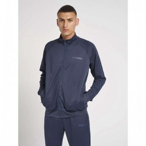 Hummel Legacy Poly Zip Jassen Heren Donkerblauw | 629025-490