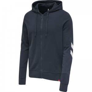 Hummel Legacy Zip Plus Hoodie Heren Donkerblauw | 880462-907