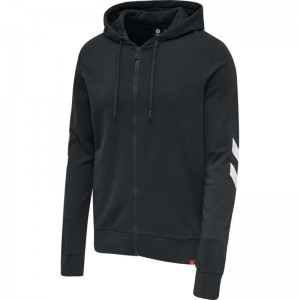 Hummel Legacy Zip Plus Hoodie Heren Zwart | 478094-938