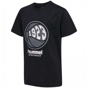 Hummel Leo S/S T-shirts Kinderen Zwart | 703582-036