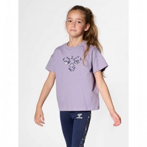 Hummel Libi T-shirts Kinderen Lavendel | 333796-234