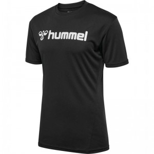 Hummel Logo S/S Jersey Heren Zwart | 847362-280