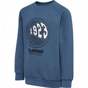 Hummel Loksi Sweatshirts Kinderen Blauw | 262215-820