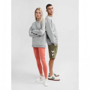 Hummel Loose Crewneck Bee Sweatshirts Heren Grijs | 250689-389