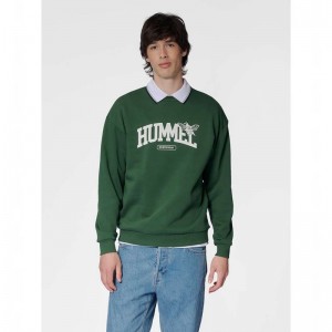 Hummel Loose Crewneck University Bee Sweatshirts Heren Groen | 905742-884