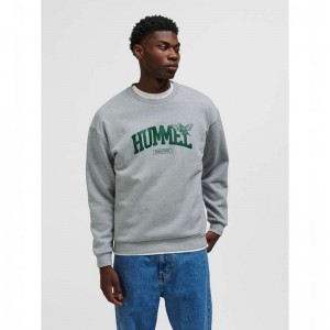 Hummel Loose Crewneck University Bee Sweatshirts Heren Grijs | 433303-207