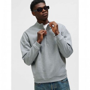 Hummel Loose Half Zip Bee Sweatshirts Heren Grijs | 895488-452