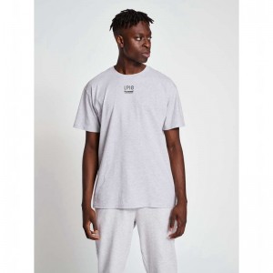 Hummel Lp10 Boxy T-shirts Heren Grijs | 232226-675