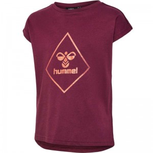 Hummel Luna S/S Hoodie Kinderen Bordeaux | 806845-053