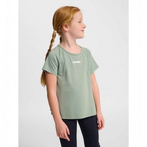 Hummel Luna Top S/S Sneakers Kinderen Groen | 461238-442