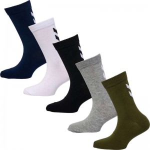Hummel Make My Day 5-pack Sokken Kinderen Olijfgroen | 708577-990