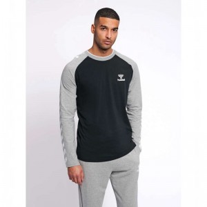 Hummel Mark L/S T-shirts Heren Zwart | 732521-281