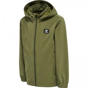 Hummel Mars Softshell Jassen Kinderen Olijfgroen | 782332-991