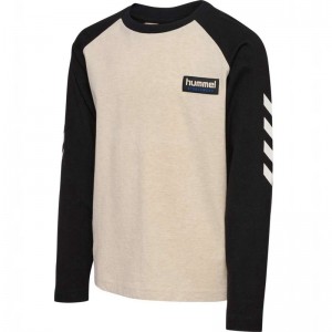 Hummel Melvin L/S T-shirts Kinderen Zwart | 182097-168