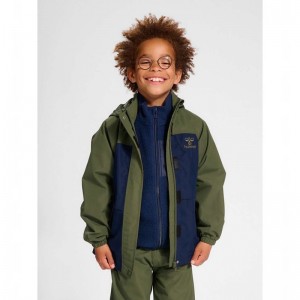 Hummel Monsun Tex Shell Jassen Kinderen Olijfgroen | 694850-025