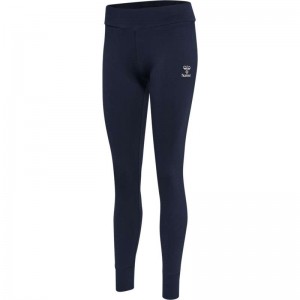 Hummel Move Grid Cotton Hardloopbroek Dames Donkerblauw | 635066-304