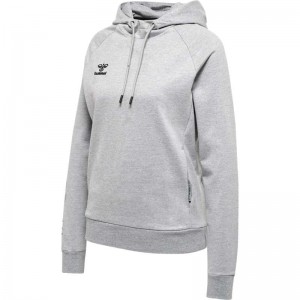 Hummel Move Grid Cotton Hoodie Dames Grijs | 302435-348