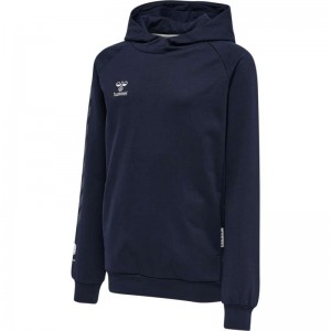 Hummel Move Grid Cotton Hoodie Kinderen Donkerblauw | 045729-163