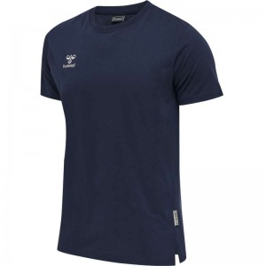 Hummel Move Grid Cotton S/S T-shirts Heren Donkerblauw | 593716-565