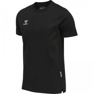 Hummel Move Grid Cotton S/S T-shirts Heren Zwart | 003441-288