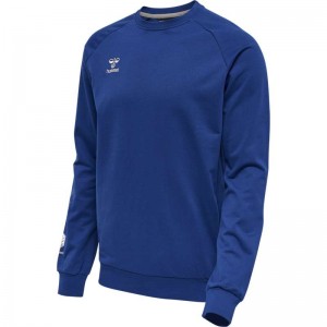 Hummel Move Grid Cotton Sweatshirts Heren Blauw | 705759-988