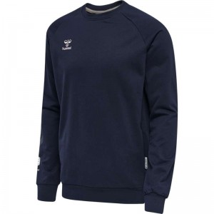 Hummel Move Grid Cotton Sweatshirts Heren Donkerblauw | 190462-842
