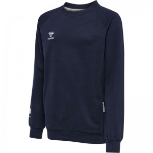Hummel Move Grid Cotton Sweatshirts Kinderen Donkerblauw | 151468-606