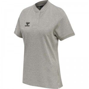 Hummel Move Grid Polo T-shirts Dames Grijs | 640065-451
