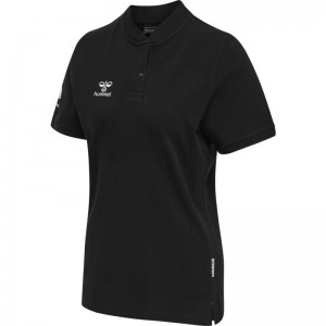 Hummel Move Grid Polo T-shirts Dames Zwart | 632894-143