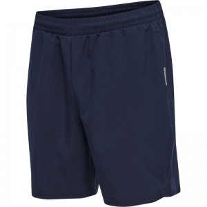 Hummel Move Grid Woven Korte Broek Heren Donkerblauw | 779425-680