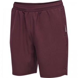 Hummel Move Grid Woven Korte Broek Heren Bordeaux | 662384-431