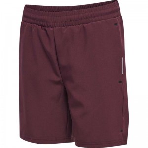 Hummel Move Grid Woven Korte Broek Kinderen Fuchsie | 127862-921