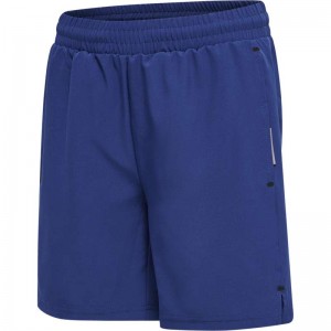Hummel Move Grid Woven Korte Broek Kinderen Blauw | 006853-717