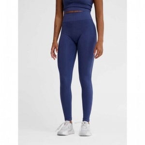 Hummel Mt Define Seaml Scrunch Hardloopbroek Dames Blauw | 679296-004