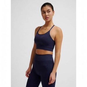 Hummel Mt Define Seamless Padded Sport BH Dames Donkerblauw | 895148-225
