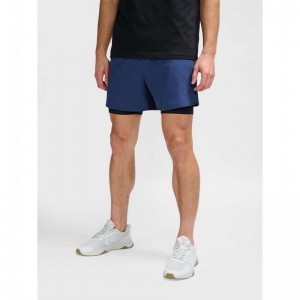 Hummel Mt Fast 2 In 1 Korte Broek Heren Donkerblauw | 885354-086