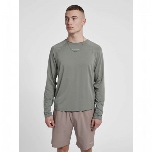 Hummel Mt Laze L/S T-shirts Heren Grijs | 525996-463